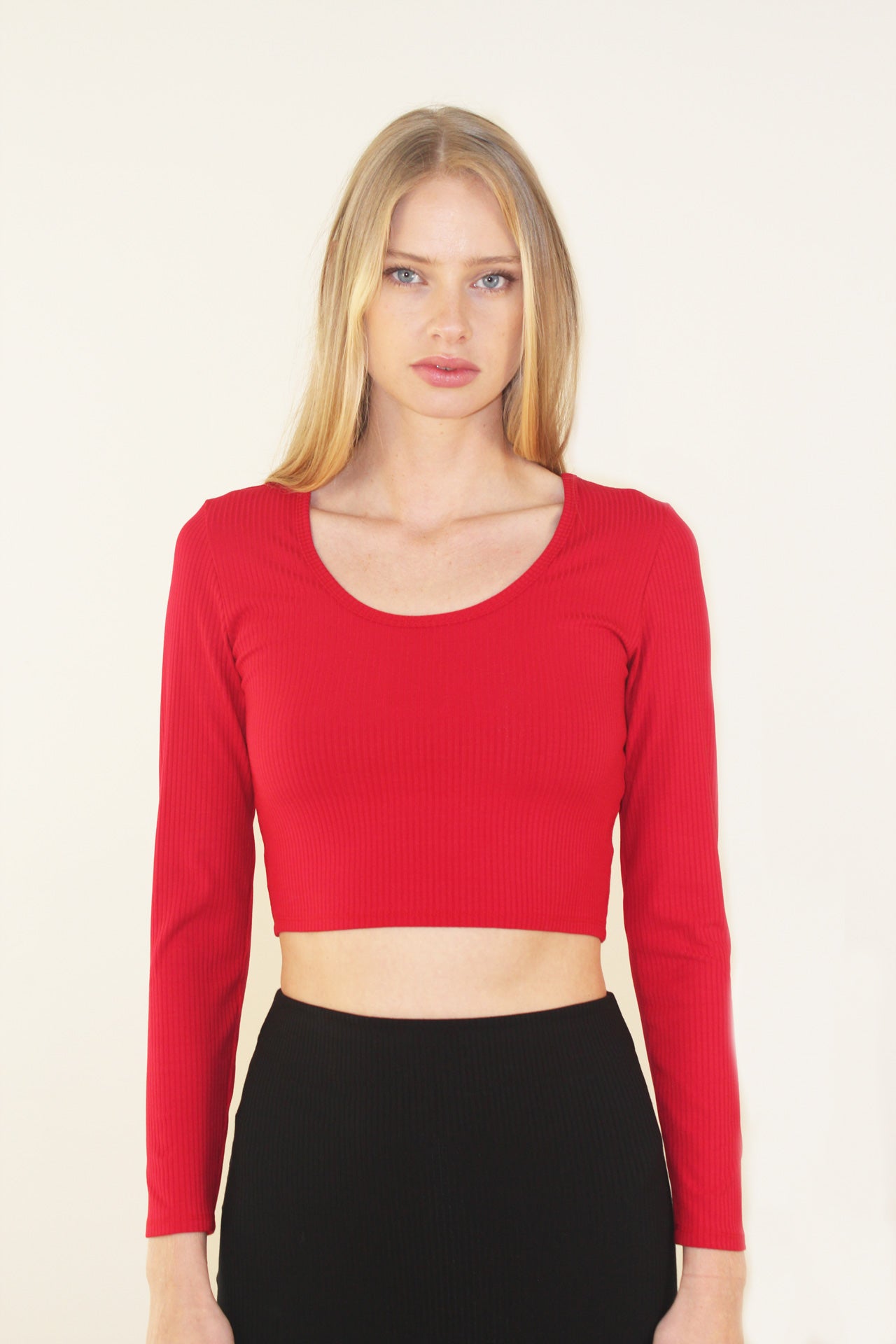 Made in Canada. Women's Clothing. Bamboo fabric. OEKO-TEX certified. Women's dress. Super soft fabric. Bamboo rib knit. Long sleeve crop top.