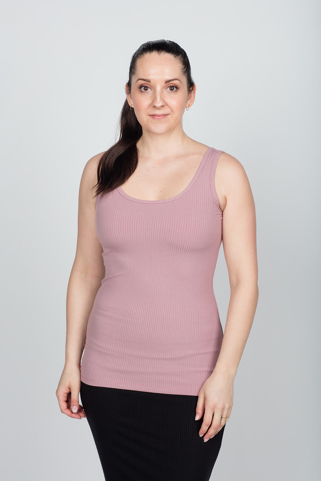 Made in Canada. Women's Clothing. Bamboo fabric. OEKO-TEX certified. Women's dress. Super soft fabric. Bamboo rib knit. Tank top.
